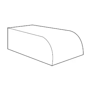 Dekton Awake Countertop Edge Half Bullnose Dekton Awake Countertop Edge Half Bullnose