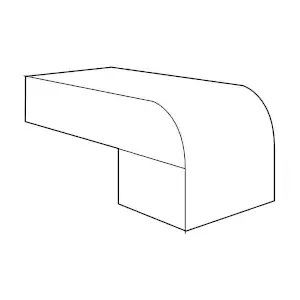Dekton Awake Countertop Edge Round Miter Dekton Awake Countertop Edge Round Miter