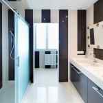 Silestone Bathroom Collection - Exclusive Sink in Haiku Polished Finish & Walls and Floor in Gedatsu y Haiku Polished Finishes