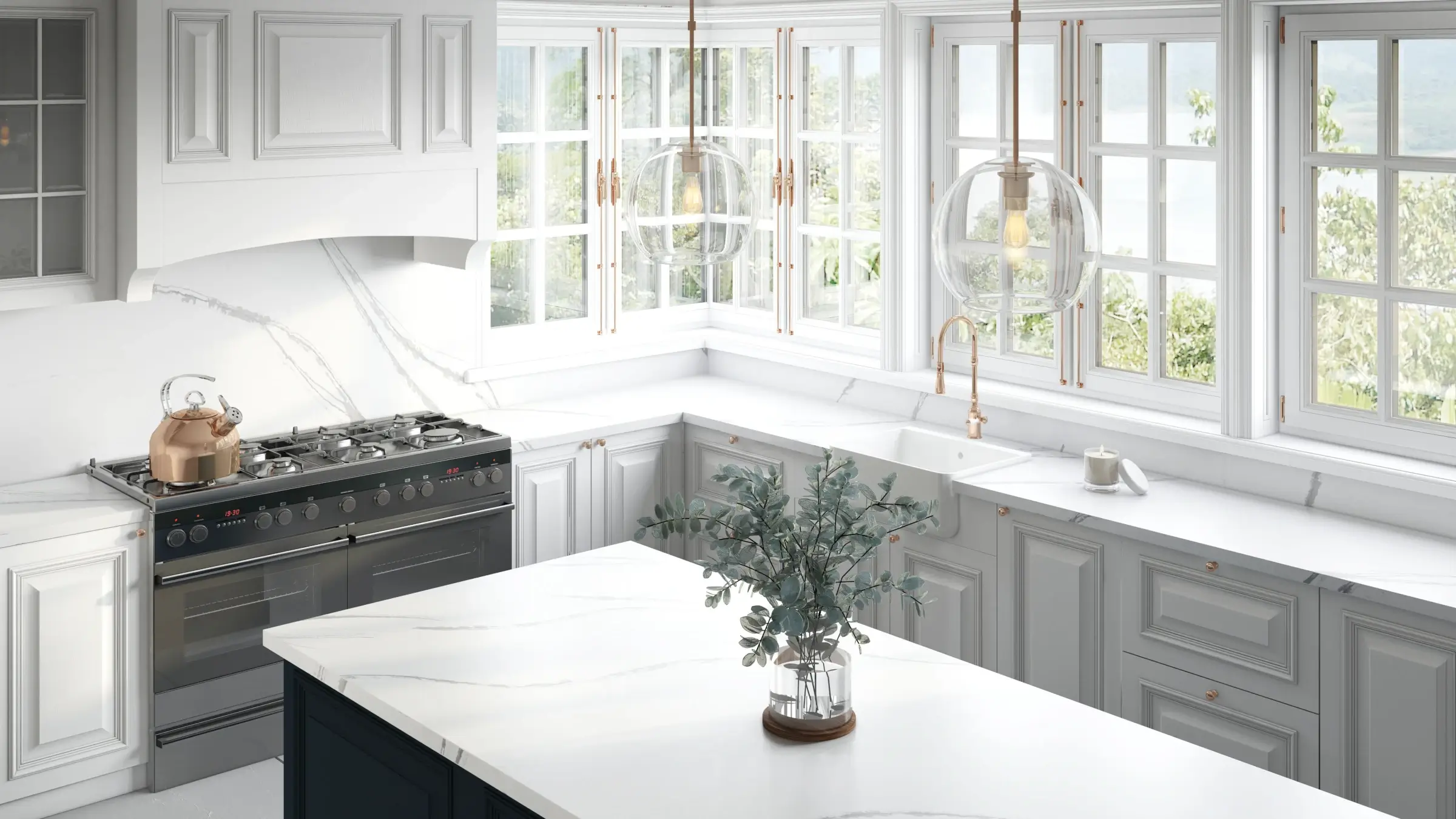 Silestone Eternal Bella Quartz Gray Kitchen Countertop