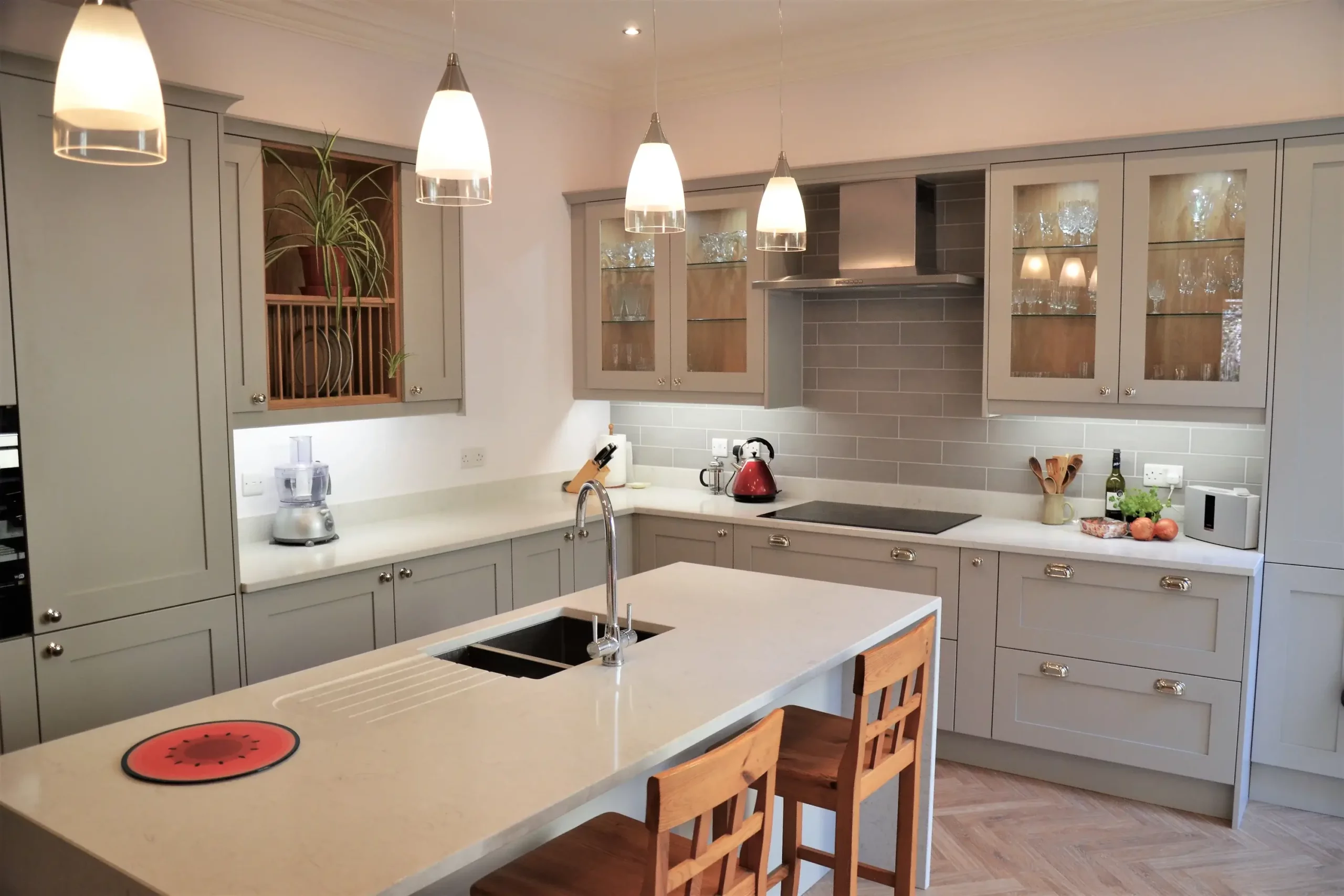silestone snowy ibiza grey kitchen
