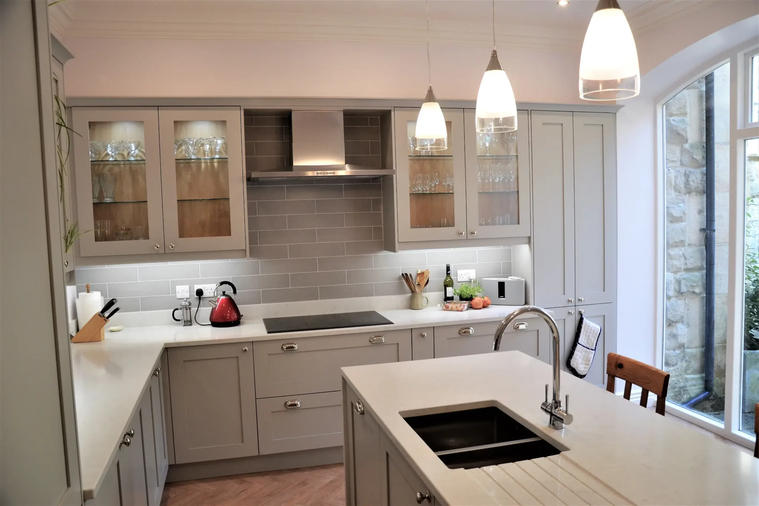 silestone snowy ibiza grey kitchen